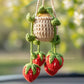 Car Accessories - Crochet Hanging Plant - Red Strawberry Plant