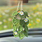 Car Accessories - Crochet Hanging Plant - String of Hearts Plant with White Flowers