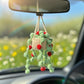Car Accessories - Crochet Hanging Plant - String of Pearls Plant with Red Blossoms