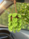 Car Accessories - Crochet Hanging Plant - String of Hearts in Brown Pot