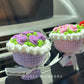 Car Accessories - Car Air Conditioner Vent Clip - Mini Purple Rose Bouquet